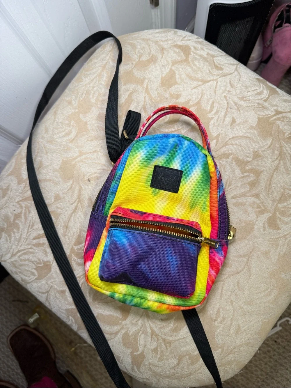 Mini Tie-Dye Backpack Shoulder Bag in Multicolor